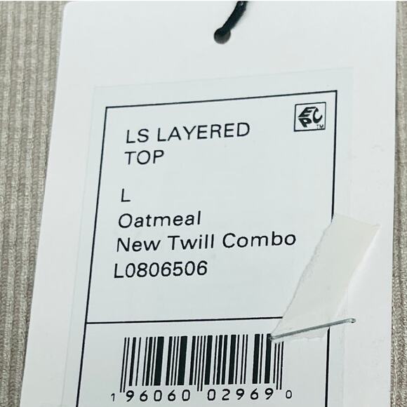 THEORY SZ L Asymmetric Knit Top In Oatmeal Crop Sweater NWT B99 - Picture 5 of 9